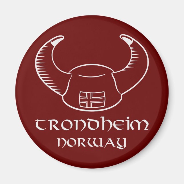 Íman Trondheim Norway Viking Hat (Frente)