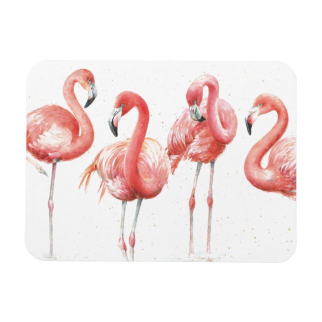 Íman Tropical | Família de Flamingos (Horizontal)