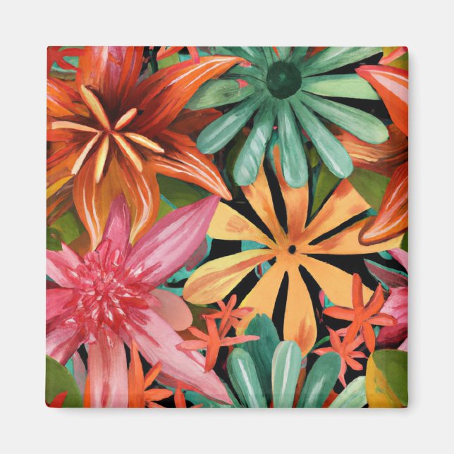 Íman tropical/havaiano/floral/floral (Frente)