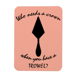 Íman Trowel do Arqueólogo Negro e Rosa Personalizado bo