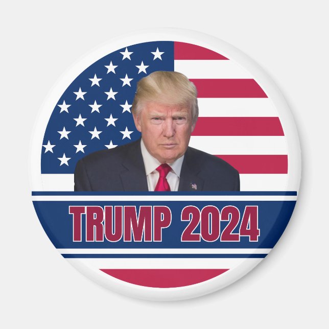 Íman Trump 2024 American Flag (Frente)
