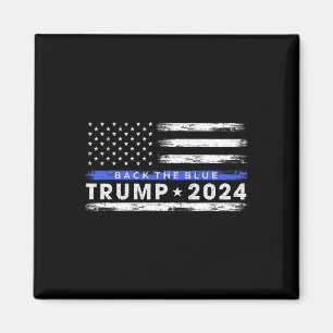 Íman Trump 2024 Back The Blue Thin Blue Line American