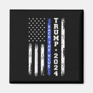Íman Trump 2024 Back The Blue Thin Blue Line American