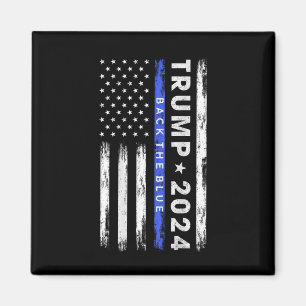 Íman Trump 2024 Back The Blue Thin Blue Line American