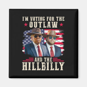 Íman Trump 2024 Bandeira Fora da Lei Hillbilly J.d.vanc