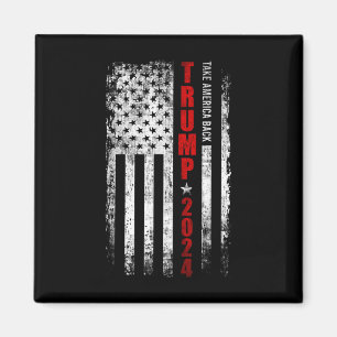 Íman Trump 2024 Devolva a América Bandeira Americana Pa