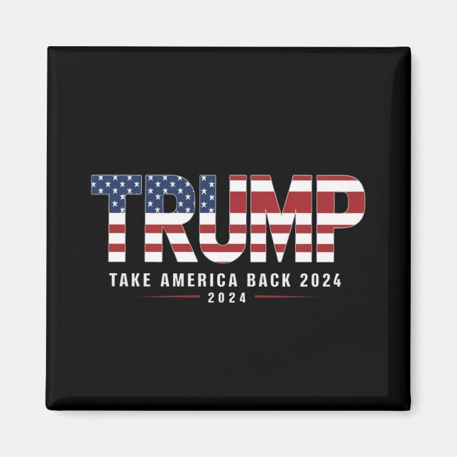 Íman Trump 2024 Devolva a América Presentes Americanos  (Frente)