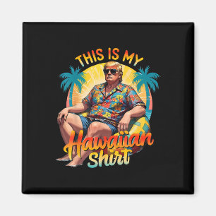 Íman Trump 2024 Este Meu Camisa Havaiano Luau Costume P