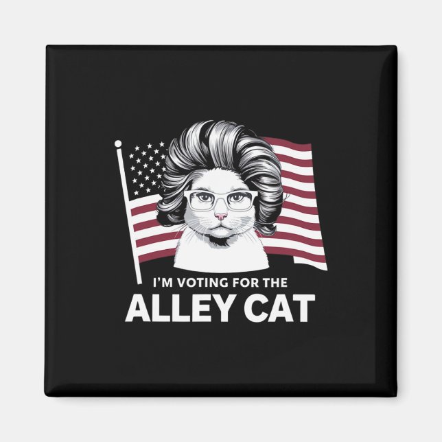 Íman Trump 2024 Estou votando no gato de beco Republica (Frente)