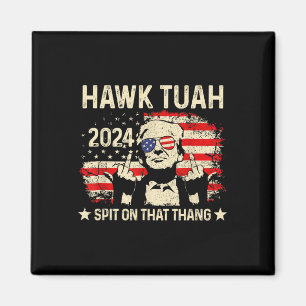 Íman Trump 2024 Flag Funny Hawk Tush Middle Finger 24 V
