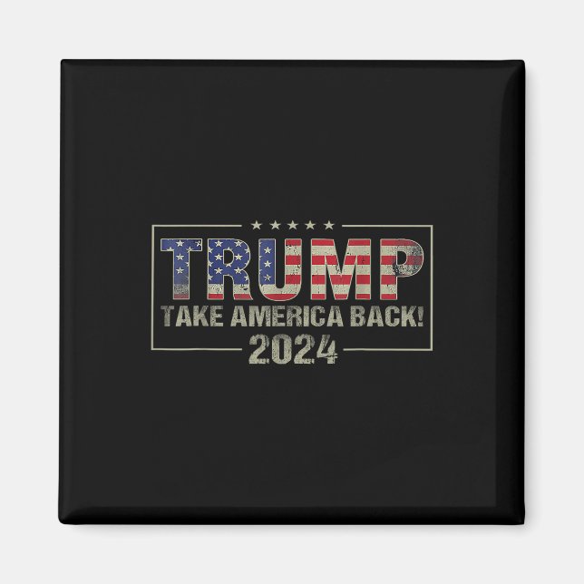 Íman Trump 2024 Men da América de volta (Frente)