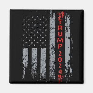 Íman Trump 2024 Retome o Patriota Americano de Bandeira