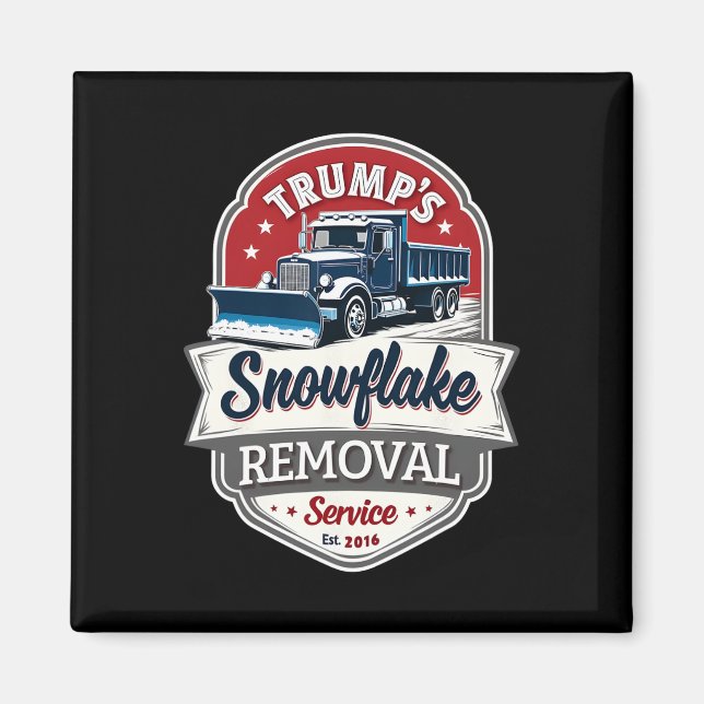 Íman Trump 2024 Serviço de Remoção do Floco de Neve - S (Frente)
