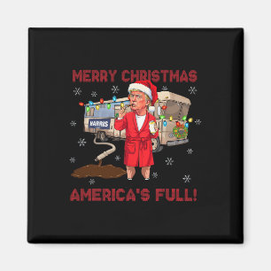 Íman Trump 2024 Ugly Sweater Feliz Natal da América