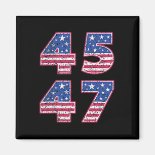 Íman Trump 2024 Vintage 45 47 America Flag Tee For Wome