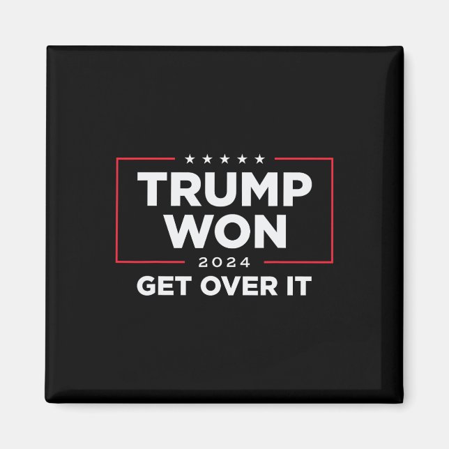 Íman Trump 2024 Won Supere-A Uni - Preto (Frente)