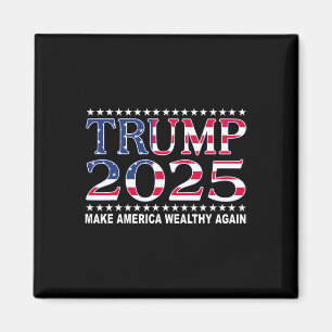 Íman Trump 2025 Bandeira EUA Faça a América Rica Novame