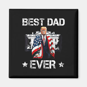 Íman Trump 2025 Melhor Pai de Todos os Tempos Bandeira