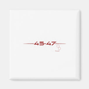 Íman Trump 45 47 Design Retro-Futurístico