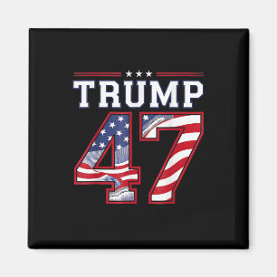 Íman Trump 45-47 Mega Sinalizador Americano 2024 Eleiçã