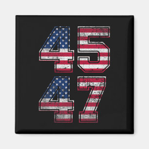 Íman Trump 45 47 Vintage American Flag Retro 4547 Trump
