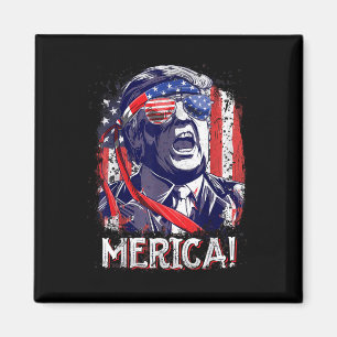 Íman Trump 4 De Julho Merica Men Women Usa American Fl