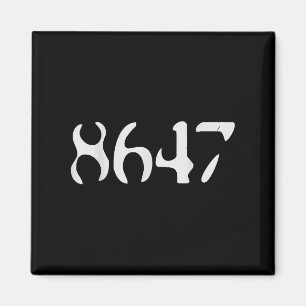 Íman Trump 8647 Retro Black Anti Funny Presidente Liber