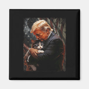 Íman Trump Abrindo Um Gato Laranja 2024 Torna Os Gatos