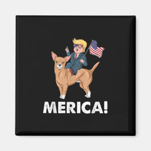 Íman Trump America Chihuahua Dog American Hero