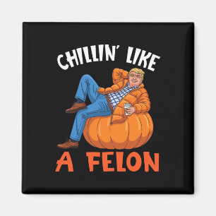 Íman Trump Bebe Café No Abóbora Relaxando Como Um Crimi