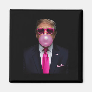 Íman Trump Bubble Gum Shirt 2024 Votação Presidente Fun
