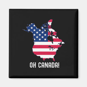 Íman Trump Canadá EUA Mapa do 51º Estado Bandeira Ameri