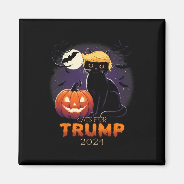 Íman Trump Cat Shirts Black Cat Halloween Costume Cat L (Frente)