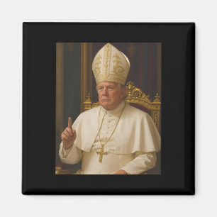 Íman Trump Como Papa Tee Meme Engraçado 1