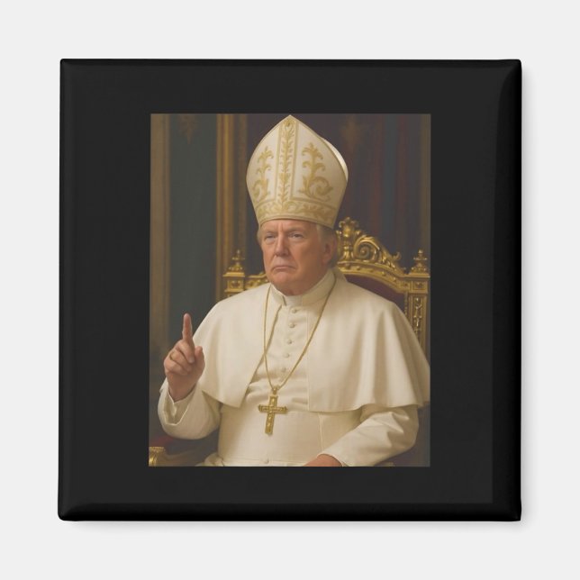 Íman Trump Como Papa Tee Meme Engraçado 1 (Frente)