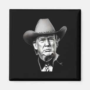 Íman Trump Cowboy Presidente Ocidental Você Sente Minha
