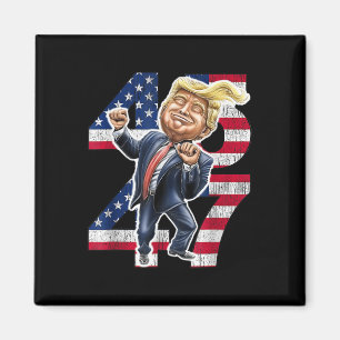 Íman Trump Dance 45 47 American Flag Trump 2024