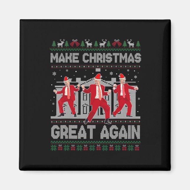 Íman Trump Dancing Torna o Excelente de Natal novamente (Frente)