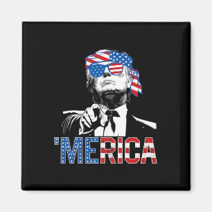 Íman Trump engraçado 4 de julho Merica bandeira america