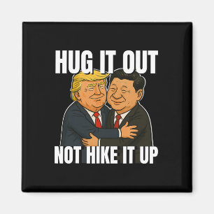 Íman Trump Engraçado Da Guerra Tarifária Hugging Xi Jin