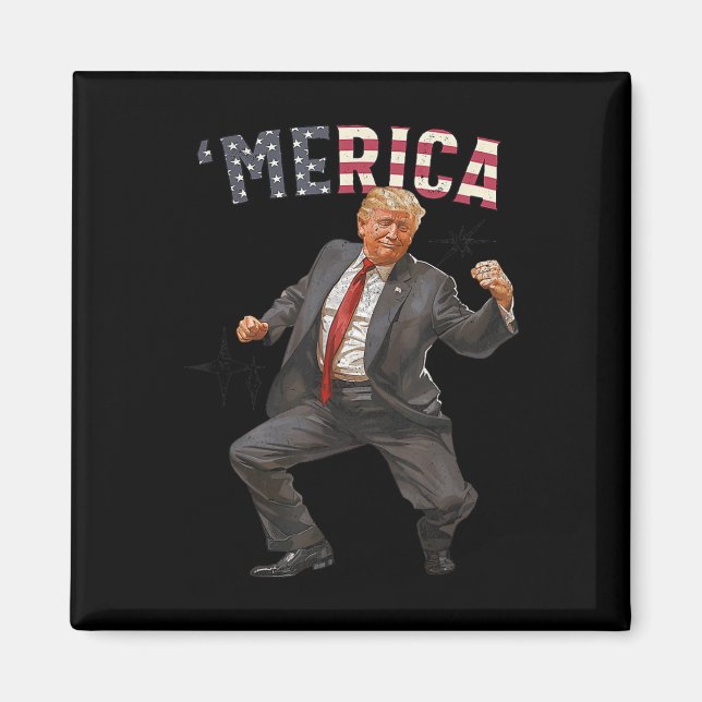 Íman Trump Feliz 4 de Julho Presentes da Bandeira Ameri (Frente)