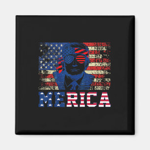 Íman Trump Feliz Quatro 4 de Julho Trump Bandeira Ameri