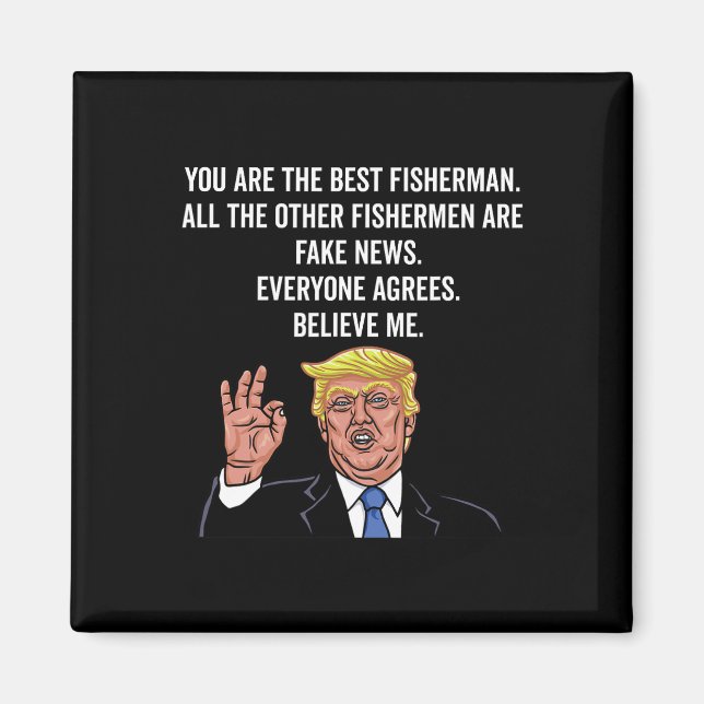 Íman Trump Fish Funny Fisher Hook Gifts (Frente)