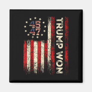 Íman Trump Ganhou Eleição 2025 Presidente 47ª Bandeira 