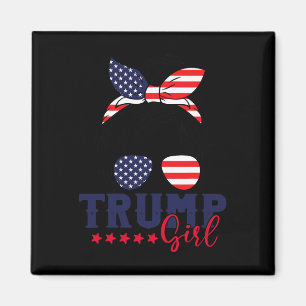 Íman Trump Girl Messy Bun Trump 2024 Eleição Americana