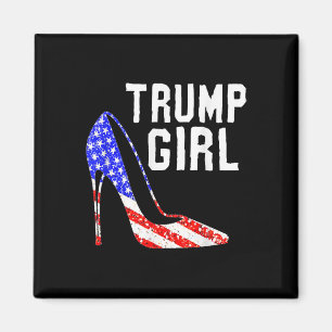 Íman Trump Girl Trump 2025 Eletion American Flag