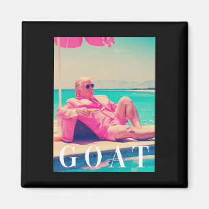 Íman Trump Goat Summer 2024 Retro Funny Pink Donald Tru