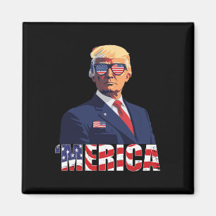 Íman Trump Happy 4 De Julho Trump American Flag 1