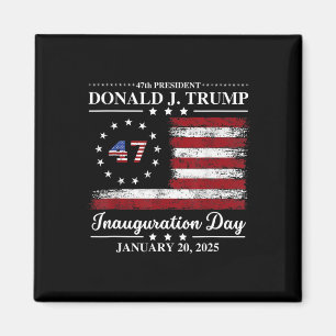Íman Trump Inauguration Day 2025 Memabilia Usa Flag V