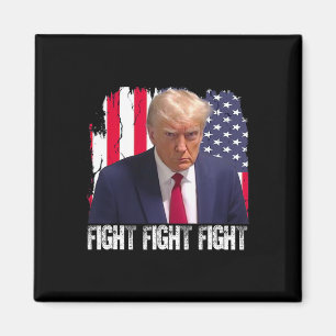 Íman Trump Luta Luta Luta Bandeira Americana Donald Tru